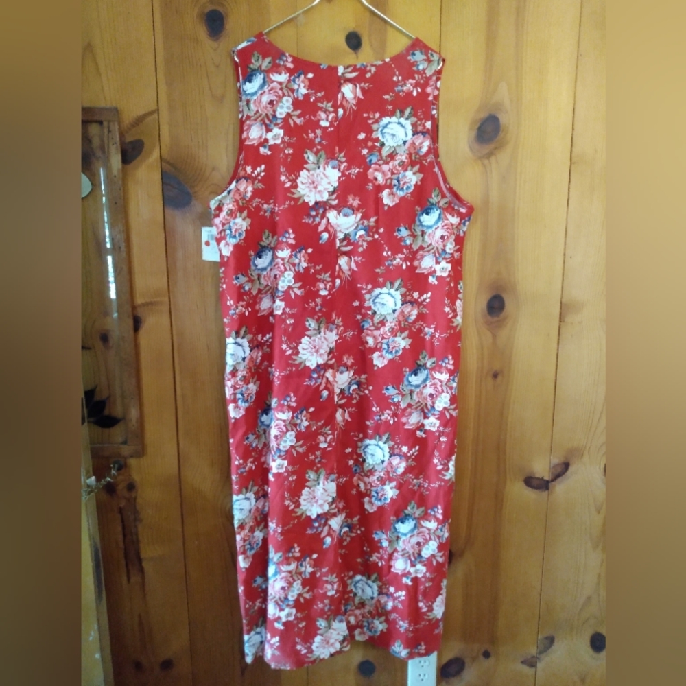 NWT Original TY Wear Linen Blend Tank Dress - Picture 2 of 9